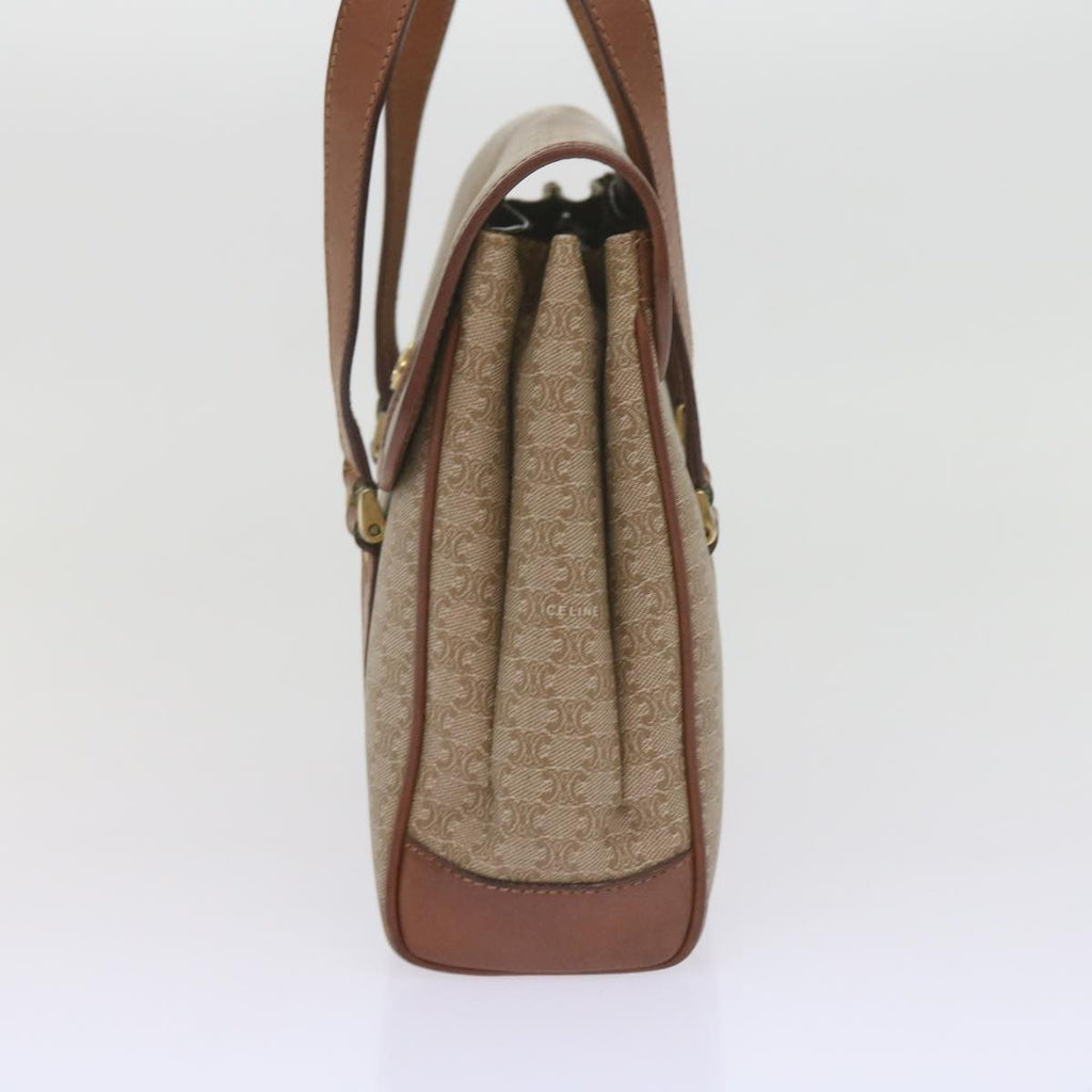 Celine Vintage Macadam Handbag Canvas And Leather Beige Canvas Handbag
