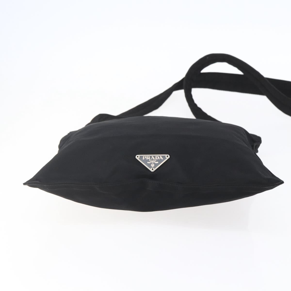 Prada Flat Messenger Bag Tessuto Black Nylon Shoulder Bag Bag