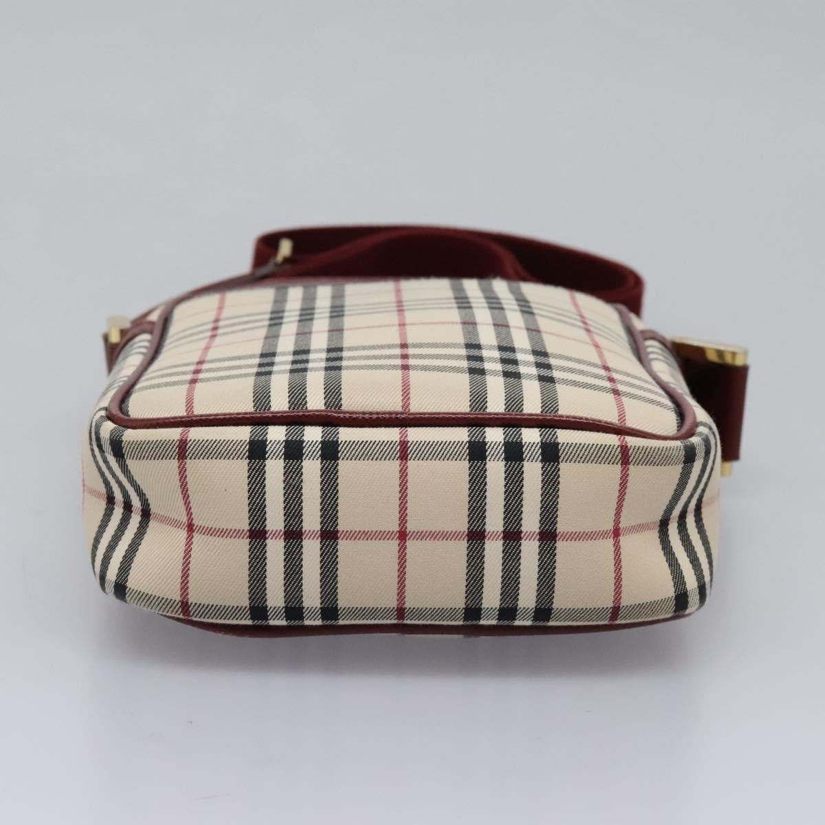 Burberry Nova Check Shoulder Bag Canvas And Leather Beige Canvas Shoulder Bag