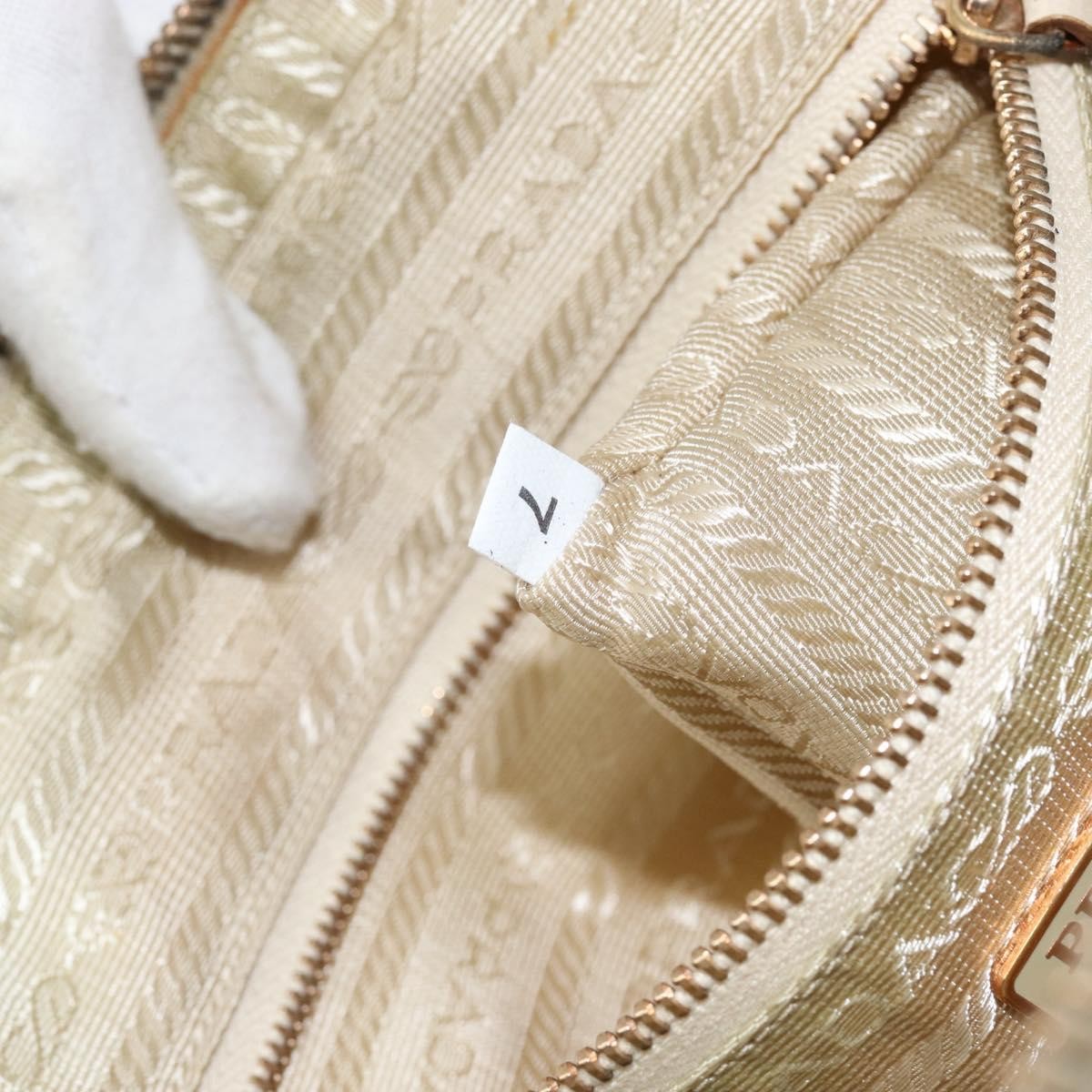 Prada Vintage Handbag Tessuto Beige Nylon Handbag