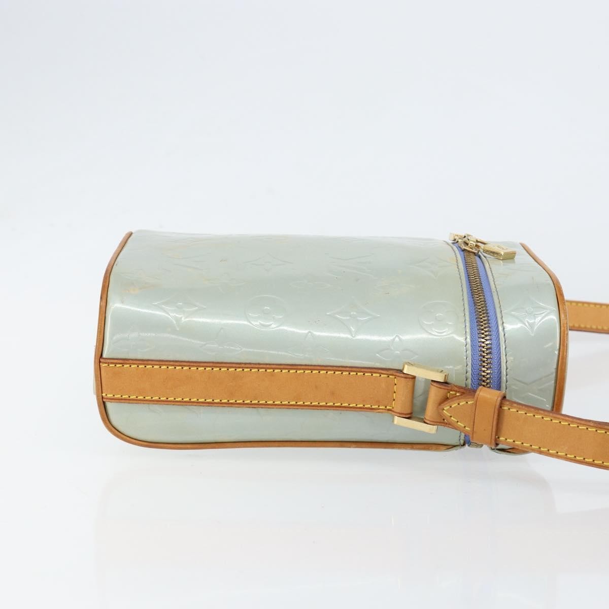 Louis Vuitton Sullivan Handbag Monogram Vernis Gray Patent_Leather Shoulder Bag