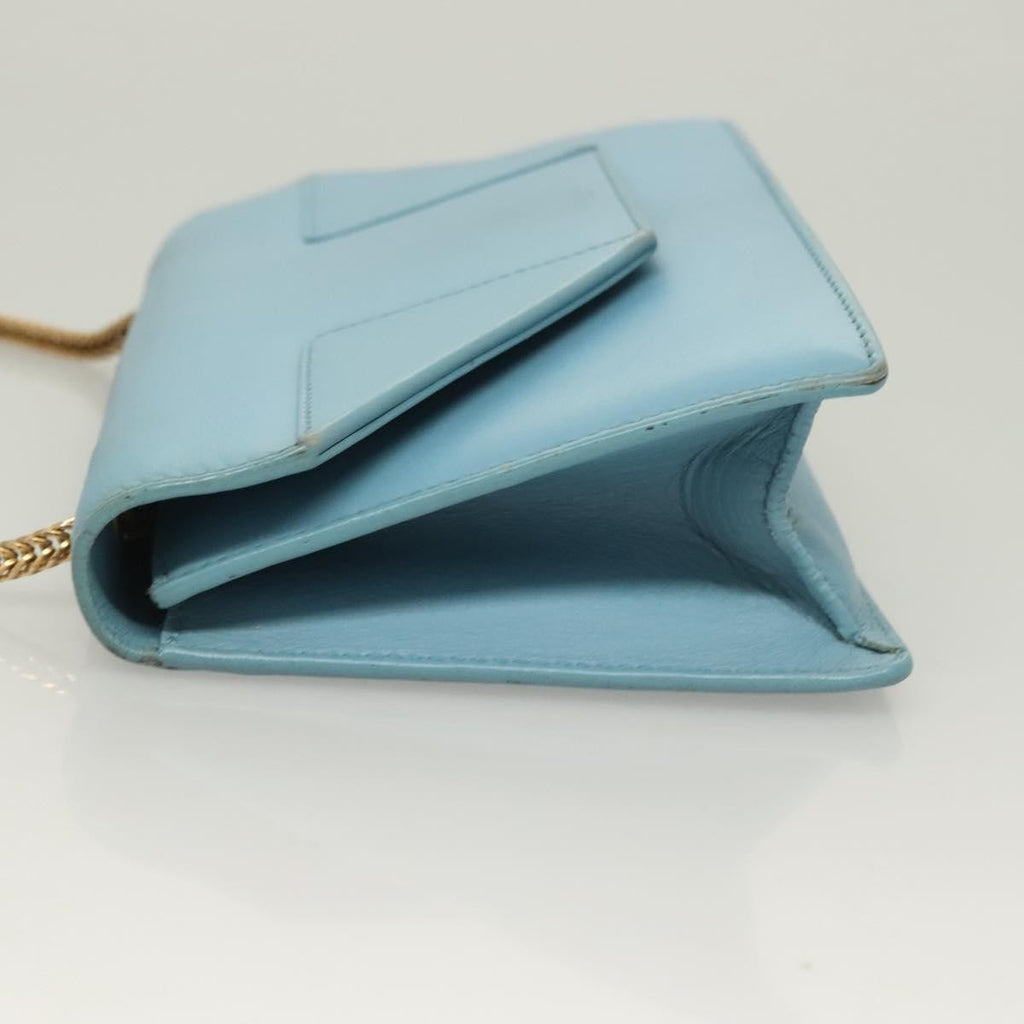 Saint Laurent Betty Bag Leather Blue Leather Shoulder Bag Bag (Pre-Owned)