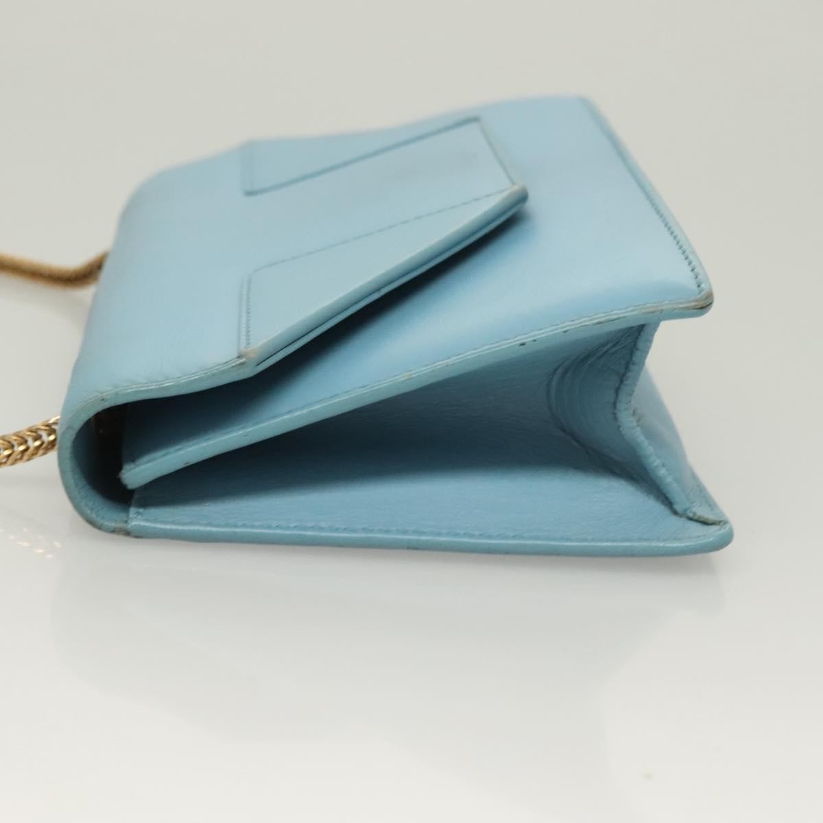Saint Laurent Betty Bag Leather Blue Leather Shoulder Bag Bag (Pre-Owned)