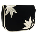 Saint Laurent Vintage Flap Crossbody Bag Velvet Black Velvet Shoulder Bag Bag (Pre-Owned)