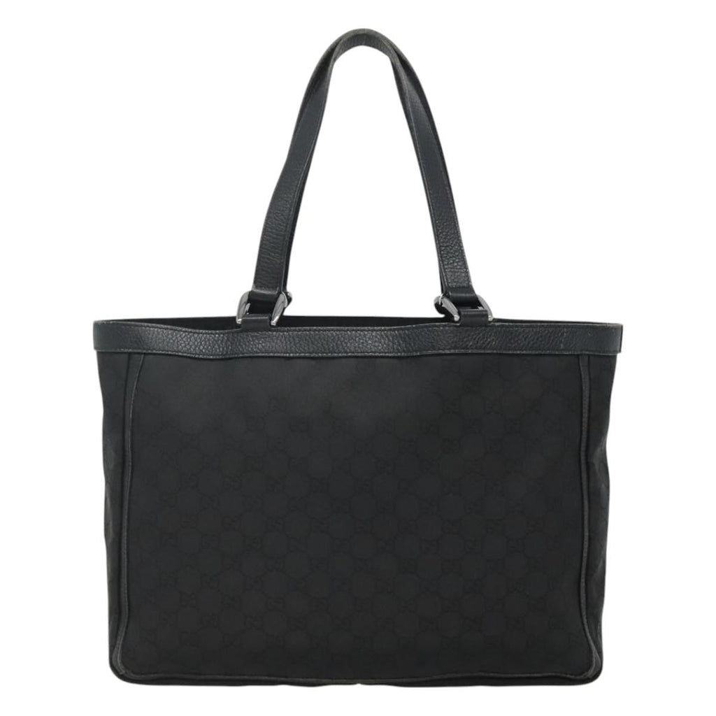 Gucci Abbey Pocket Tote Gg Canvas Black Canvas Tote Bag Bag (Pre-Owned)