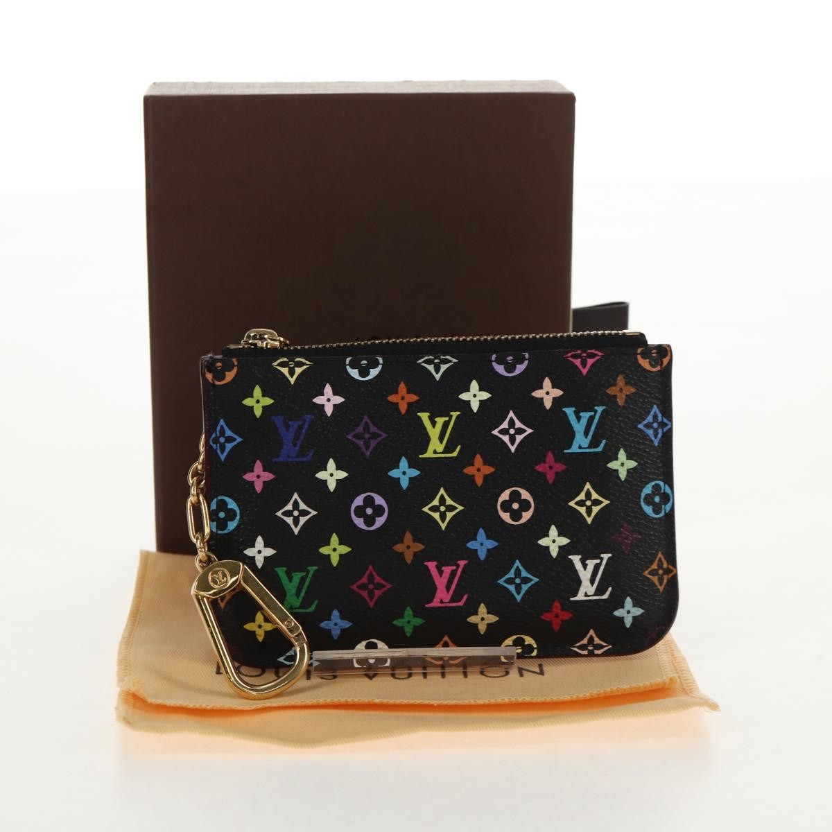 Louis Vuitton Pochette Clés Nm Monogram Multicolor Canvas Black Canvas Wallets Accessory
