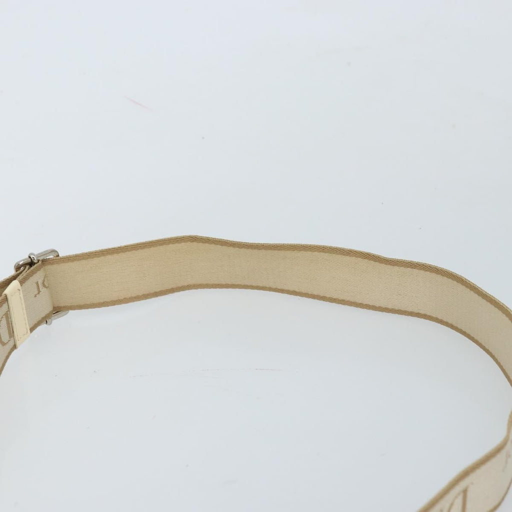 Christian Dior Vintage Crossbody Bag Embroidered Diorissimo Canvas Beige Canvas Shoulder Bag Bag (Pre-Owned)
