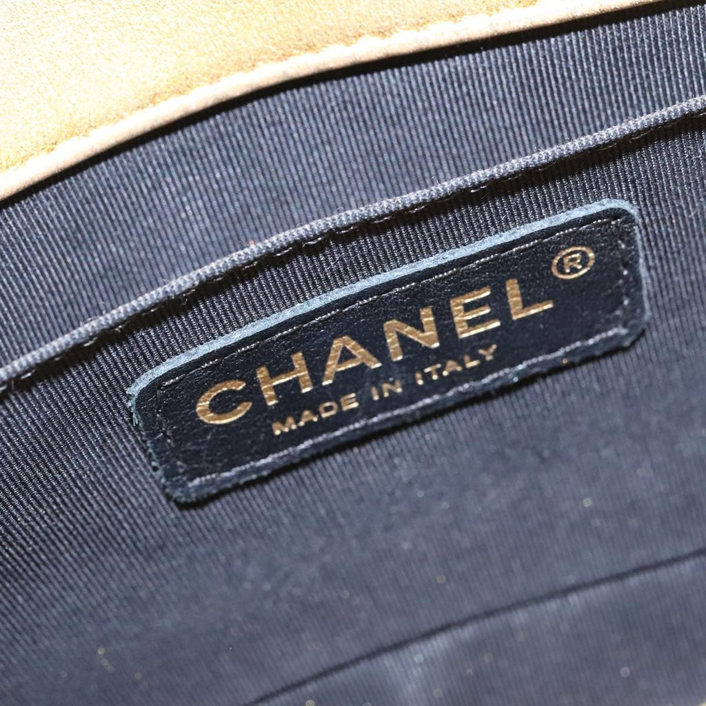 Chanel Boy Flap Bag Quilted Patent Gold Patent_Leather Shoulder Bag Bag