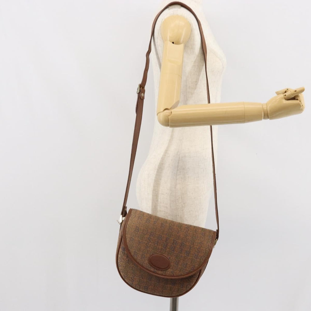 Burberry Flap Shoulder Bag Canvas Brown Canvas Shoulder Bag