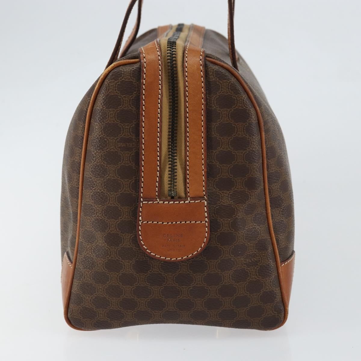 Celine Macadam Handbag Macadam With Leather Brown Canvas Shoulder Bag Bag