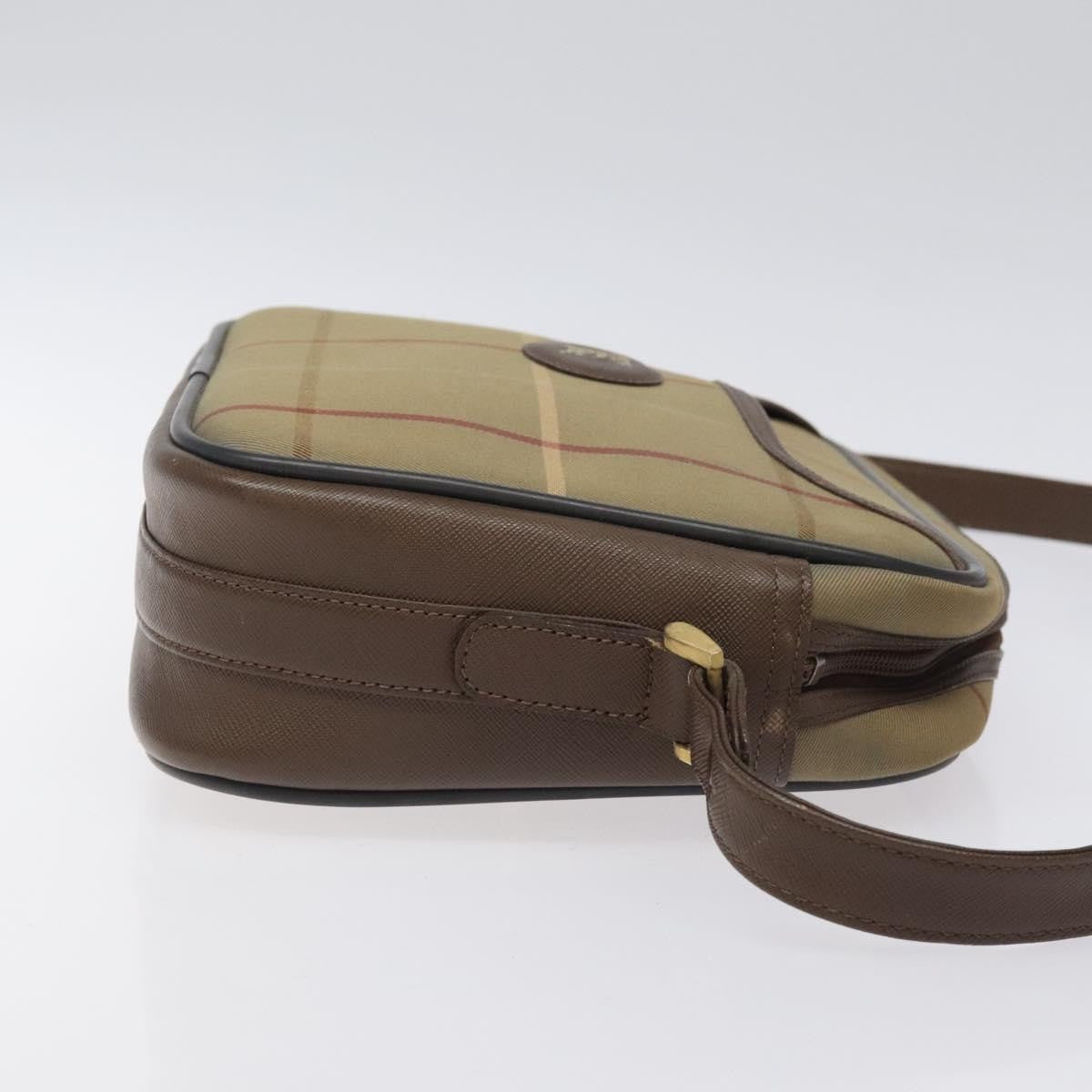 Burberry Nova Check Shoulder Bag Canvas And Leather Beige Canvas Shoulder Bag