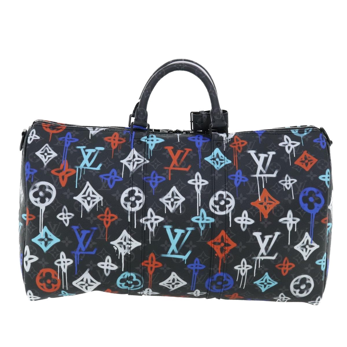 Louis Vuitton Keepall Bandouliere Bag Graffiti Monogram Eclipse Canvas Multicolour Canvas Bag