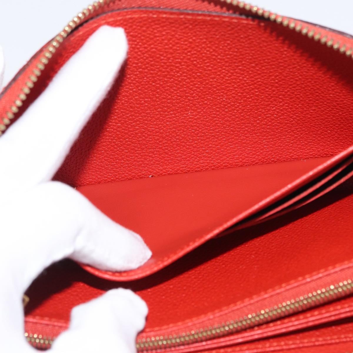 Louis Vuitton Portefeuille Zippy Monogramme Empreinte Monogramme Empreinte Orange Leather Wallets Accessory