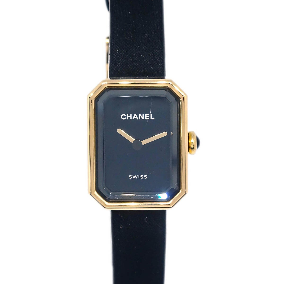 Chanel Premiere Velours Mini Quartz Watch Titanium With Yellow Gold And Velvet Rubber With Diamond Dial Watch