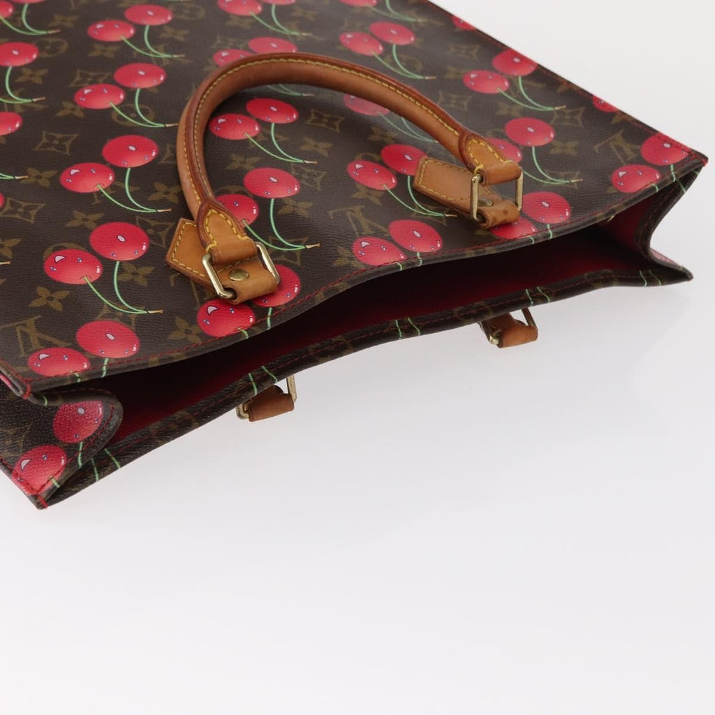 Louis Vuitton Sac Plat Bag Limited Edition Monogram Cerises Brown Canvas Handbag