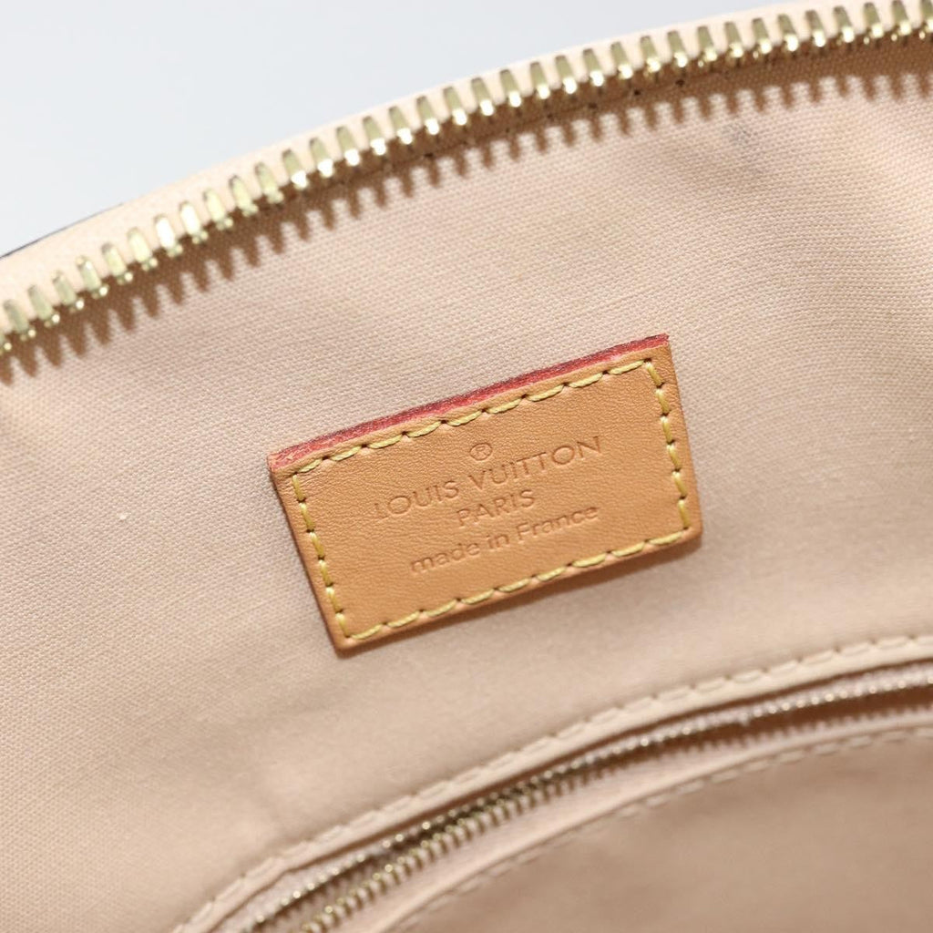 Louis Vuitton Lockit Handbag Monogram Vernis Beige Patent_Leather Tote Bag