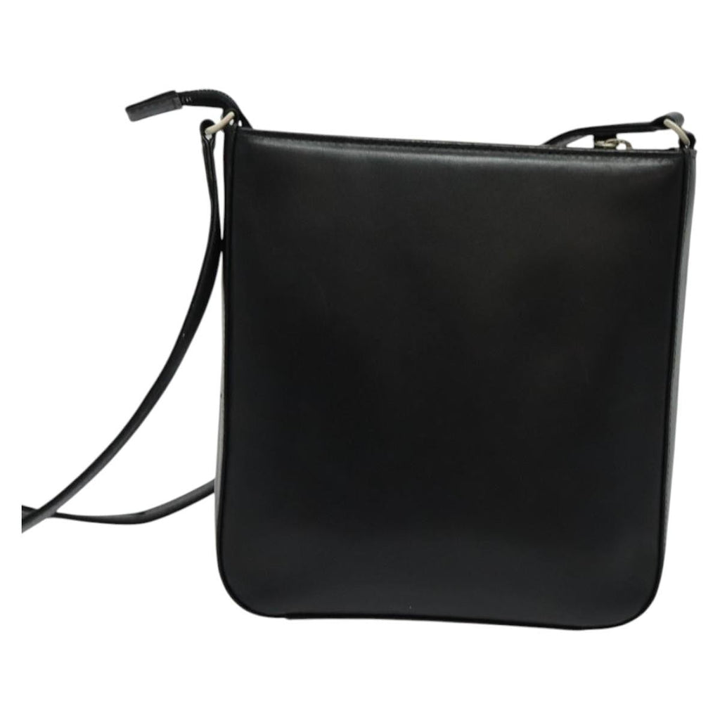 Burberry Front Pocket Flap Messenger Leather With Vintage Check Canvas Black Leather Bag