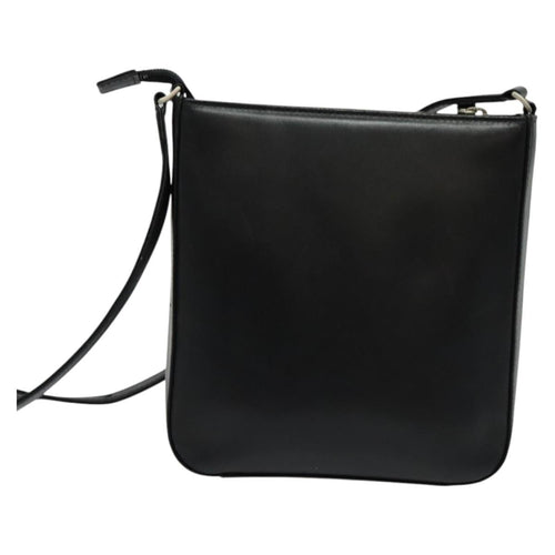 Burberry Front Pocket Flap Messenger Leather With Vintage Check Canvas Black Leather Bag
