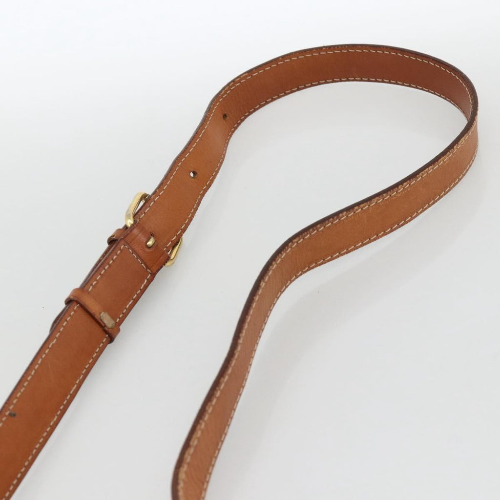 Celine Vintage Macadam Circle Logo Shoulder Bag Canvas And Leather Brown Canvas Shoulder Bag Bag