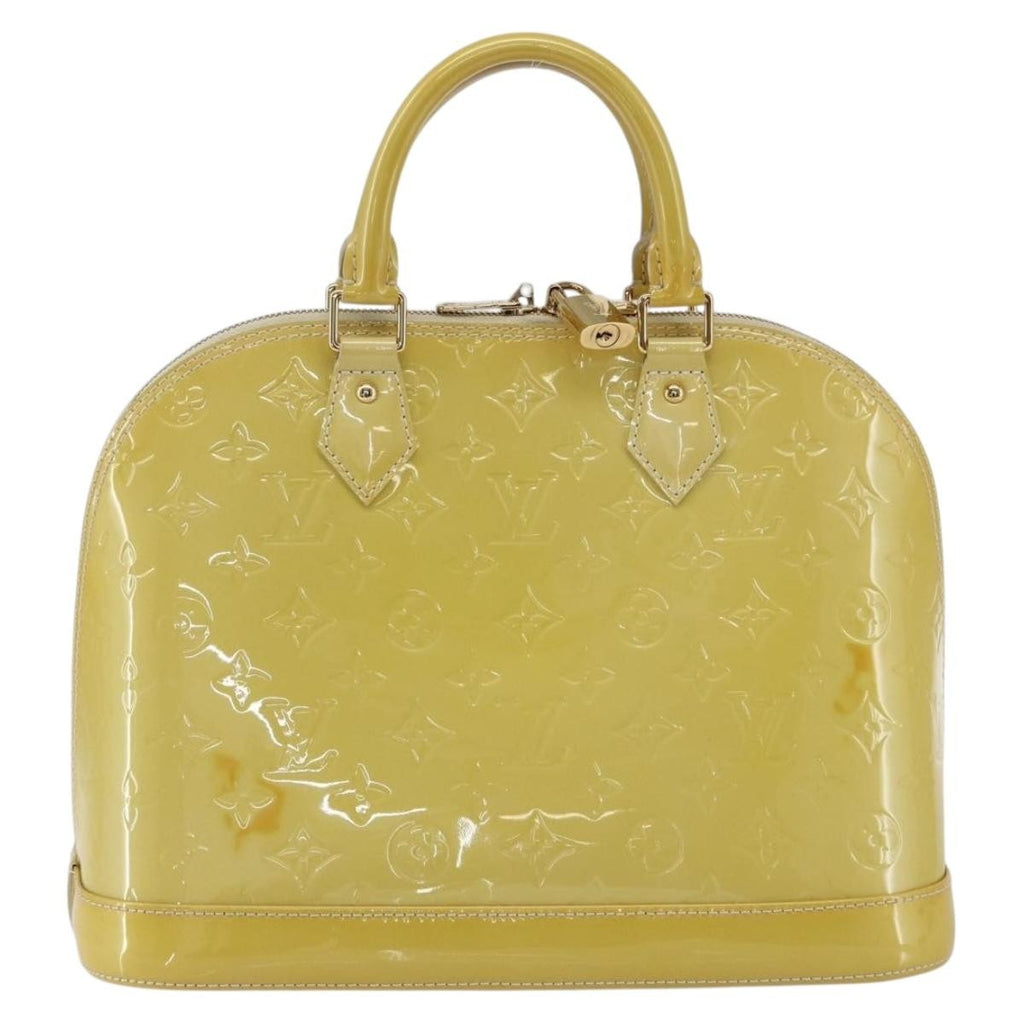 Louis Vuitton Alma Handbag Monogram Vernis Beige Patent_Leather Handbag