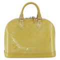 Louis Vuitton Alma Handbag Monogram Vernis Beige Patent_Leather Handbag