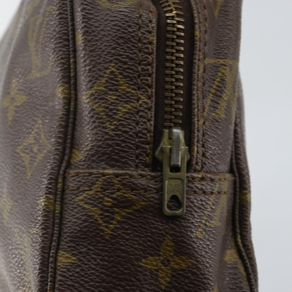 Louis Vuitton Trousse Toiletry Pouch Monogram Canvas Brown Canvas Toiletry Case Accessory