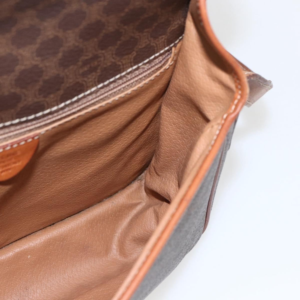 Celine Macadam Shoulder Bag Pvc Leather Brown Pvc Shoulder Bag Bag
