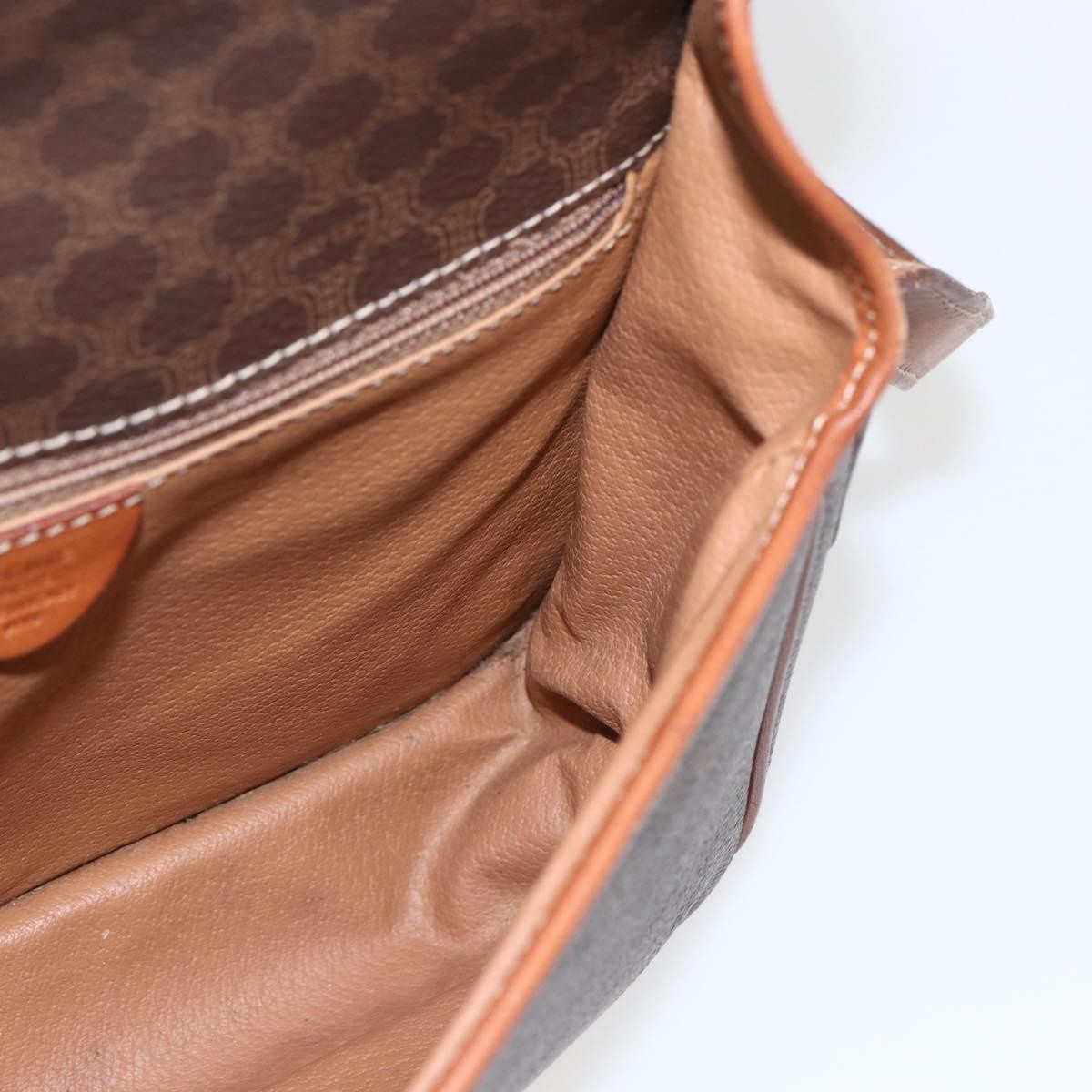 Celine Macadam Shoulder Bag Pvc Leather Brown Pvc Shoulder Bag Bag