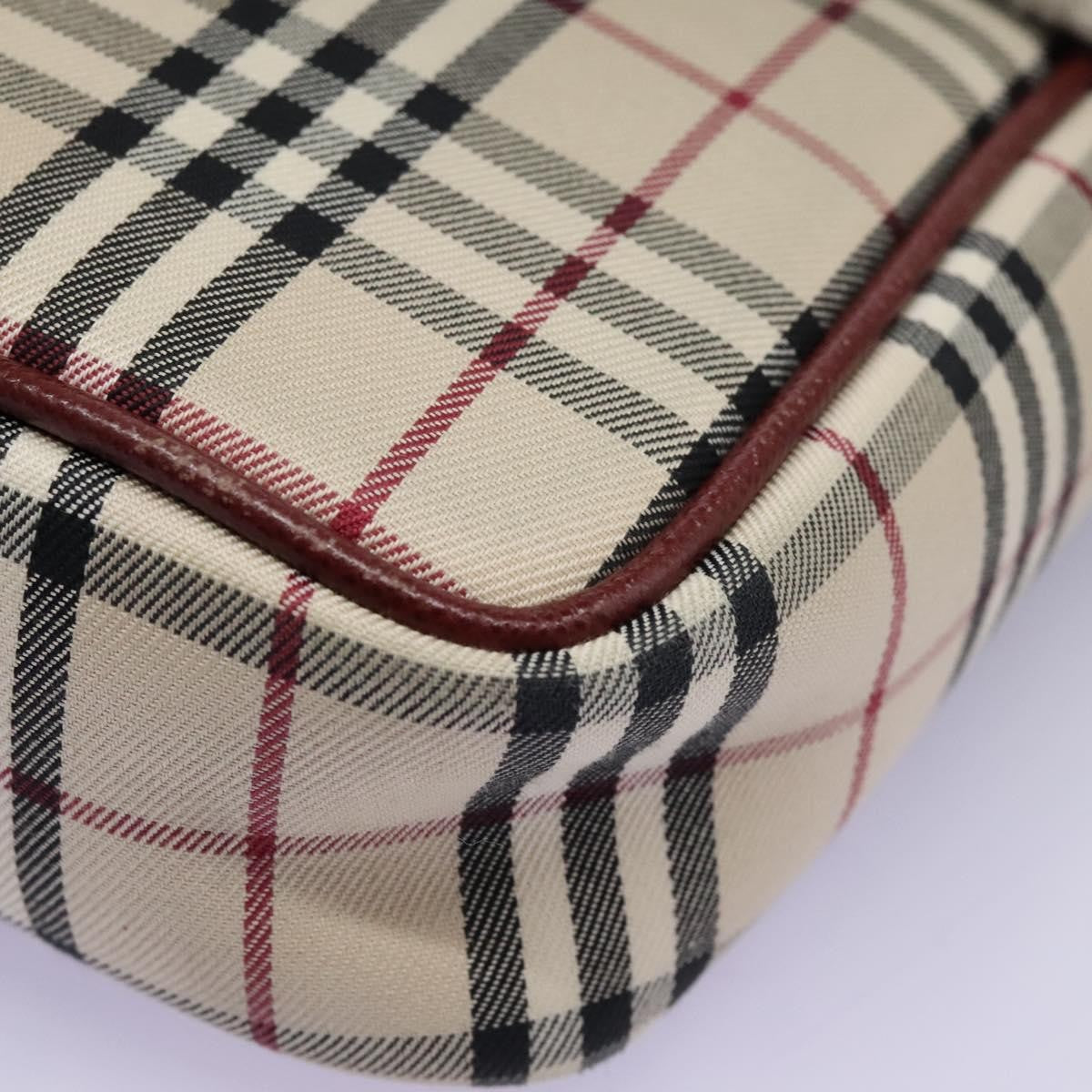 Burberry Nova Check Shoulder Bag Canvas And Leather Beige Canvas Shoulder Bag