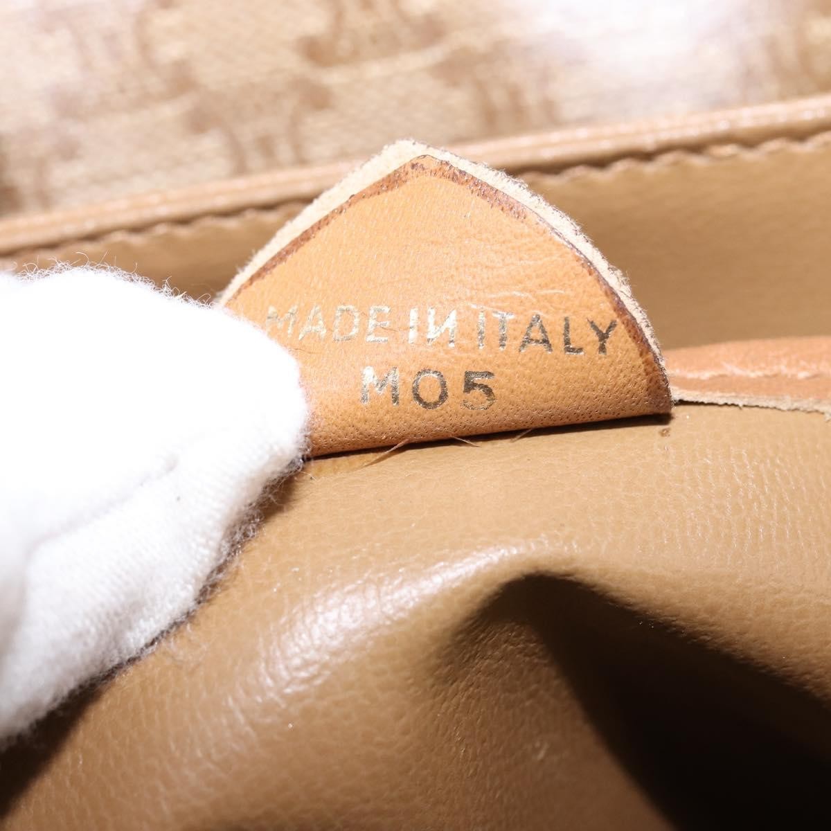 Celine Macadam Shoulder Bag Pvc Leather Beige Canvas Shoulder Bag Bag