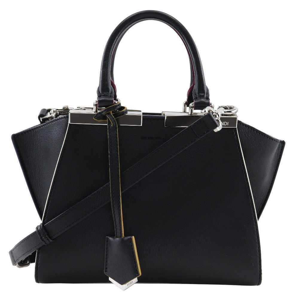 Fendi Petite 3Jours Bag Leather Black Leather Handbag