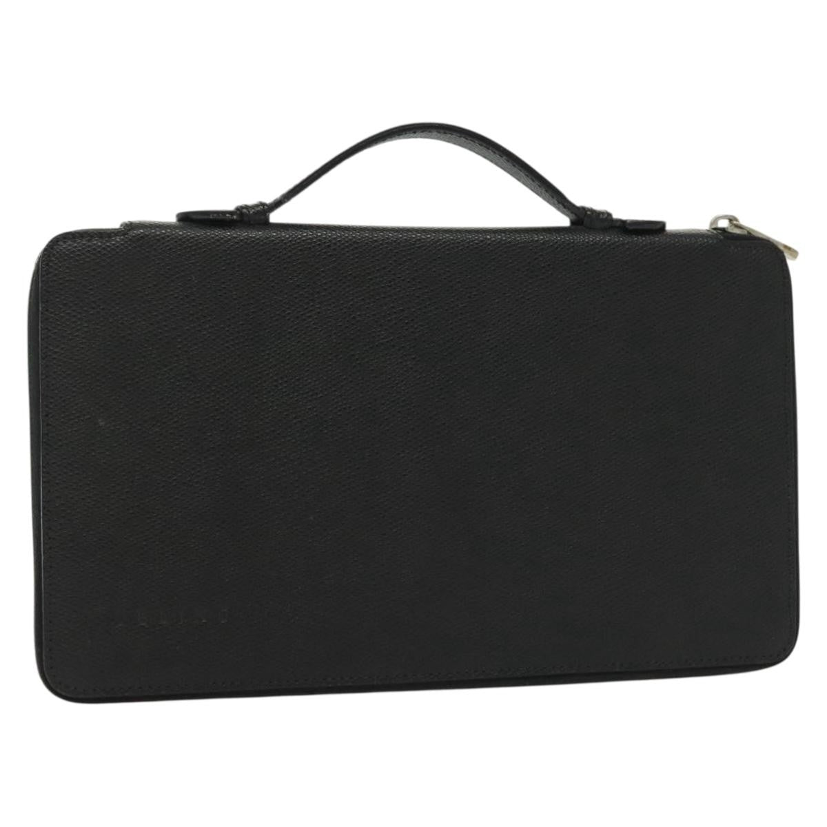 Celine Travel Organizer Leather Black Leather Clutche & Pouche Bag