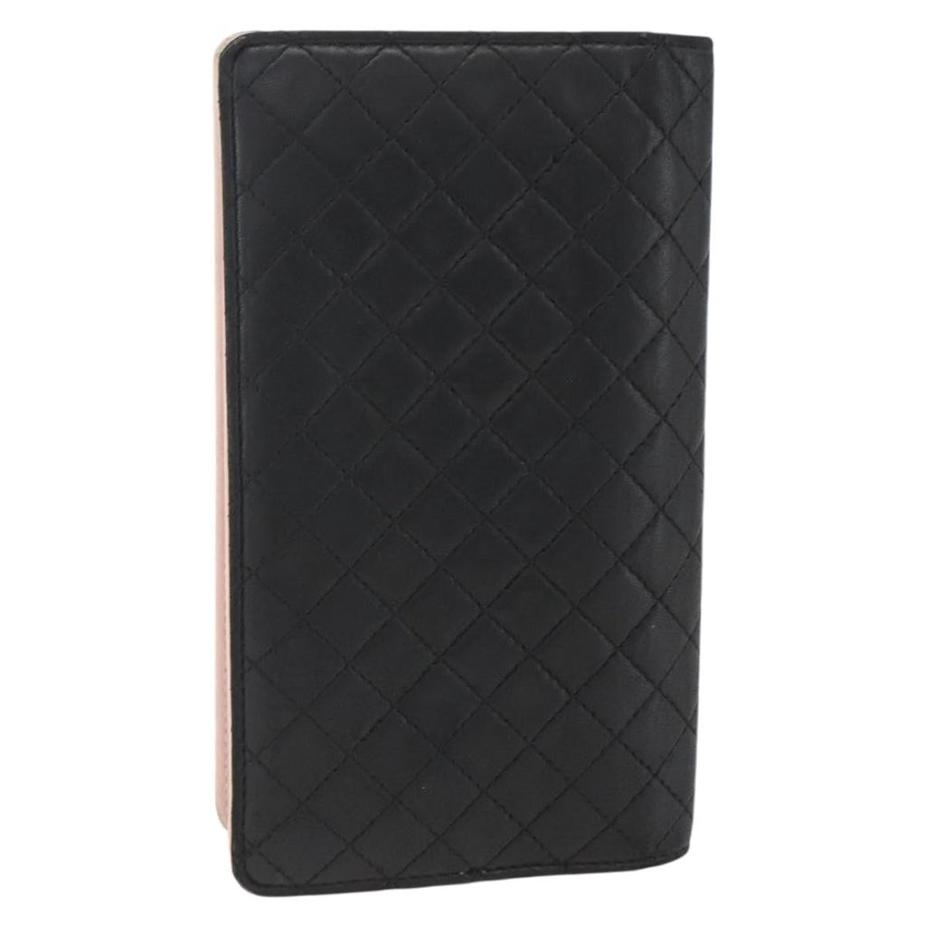 Chanel Vintage Cc Bifold Wallet Leather Black Leather Wallets Accessory