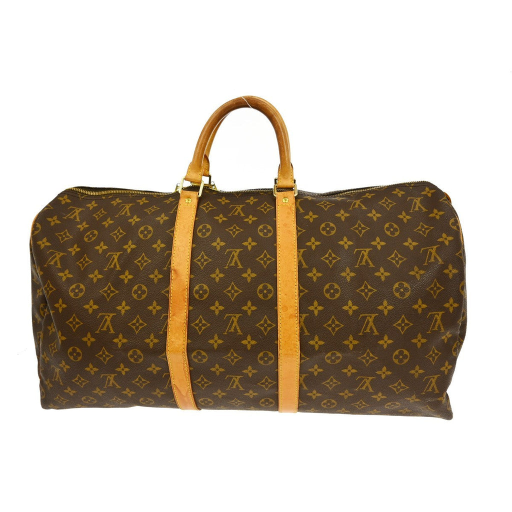 Louis Vuitton Keepall Bag Monogram Canvas Brown Canvas Travel Bag