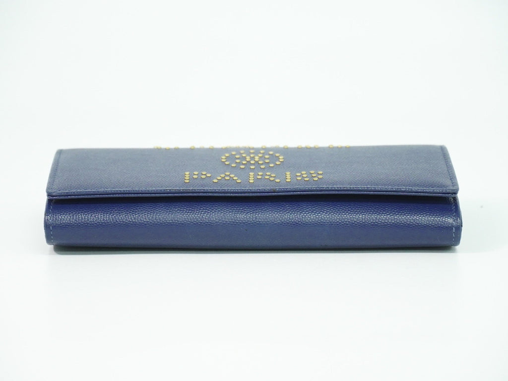 Chanel Deauville Flap Wallet Caviar Navy Leather Wallets Accessory