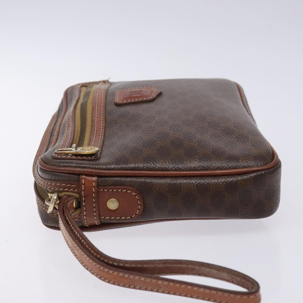 Celine Macadam Pochette Classic Brown Pvc Clutche & Pouche Bag
