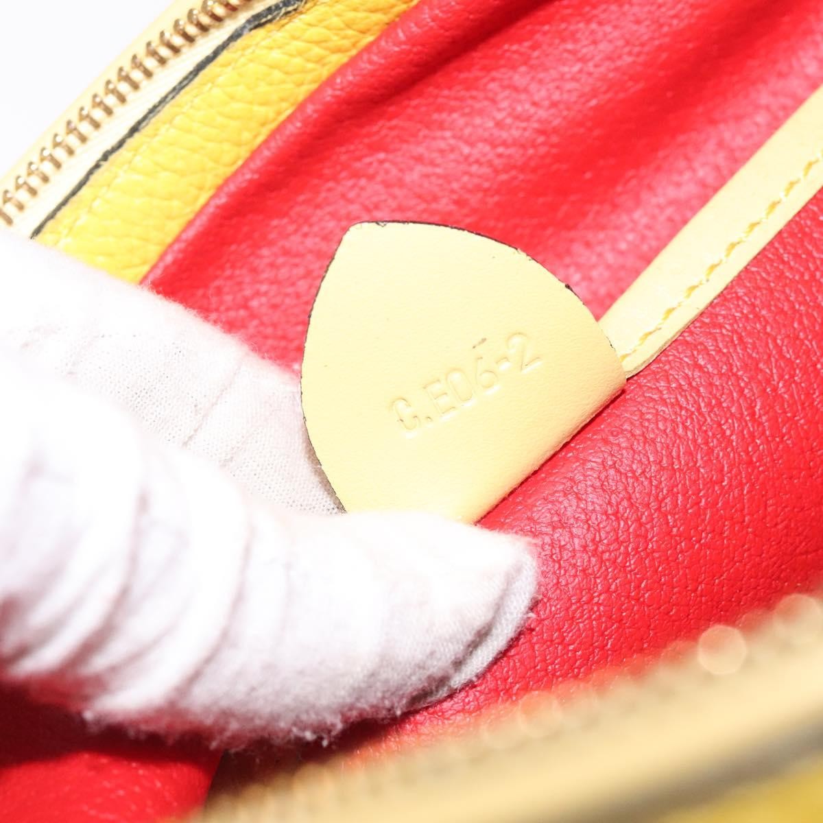 Celine Vintage Shoulder Bag Leather Yellow Leather Shoulder Bag Bag