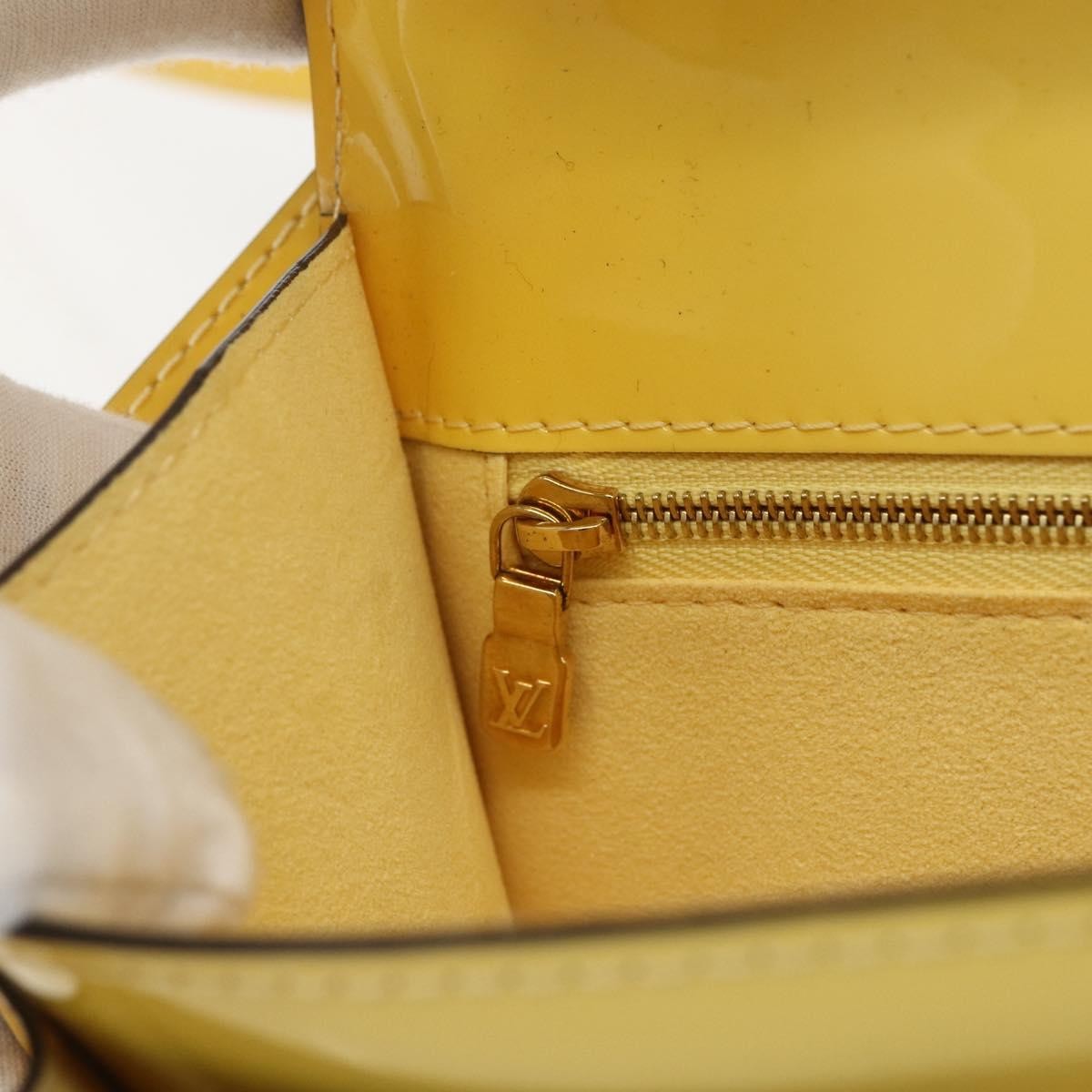 Louis Vuitton Monceau Handbag Vernis Yellow Patent_Leather Handbag