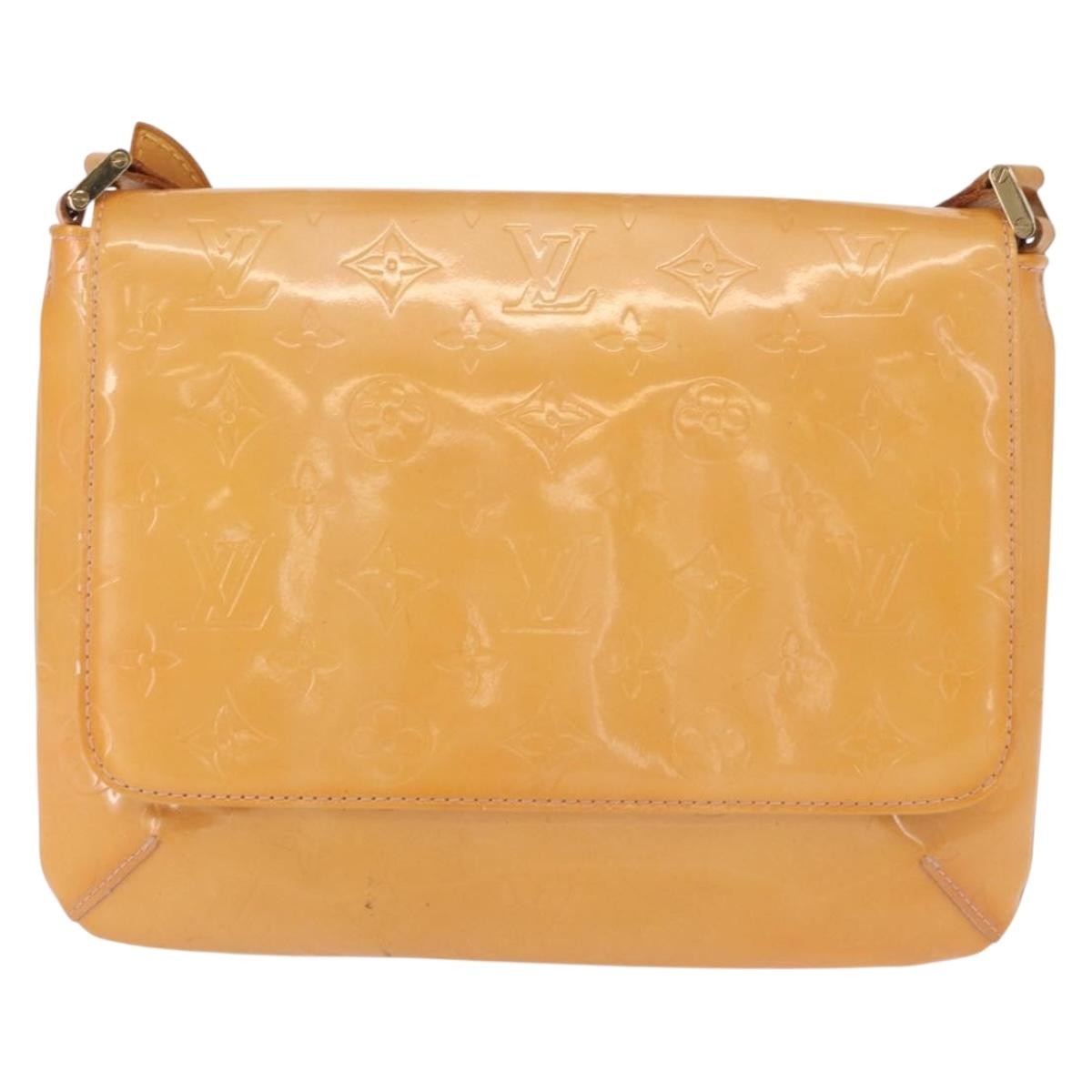 Louis Vuitton Thompson Street Handbag Monogram Vernis Yellow Patent_Leather Shoulder Bag