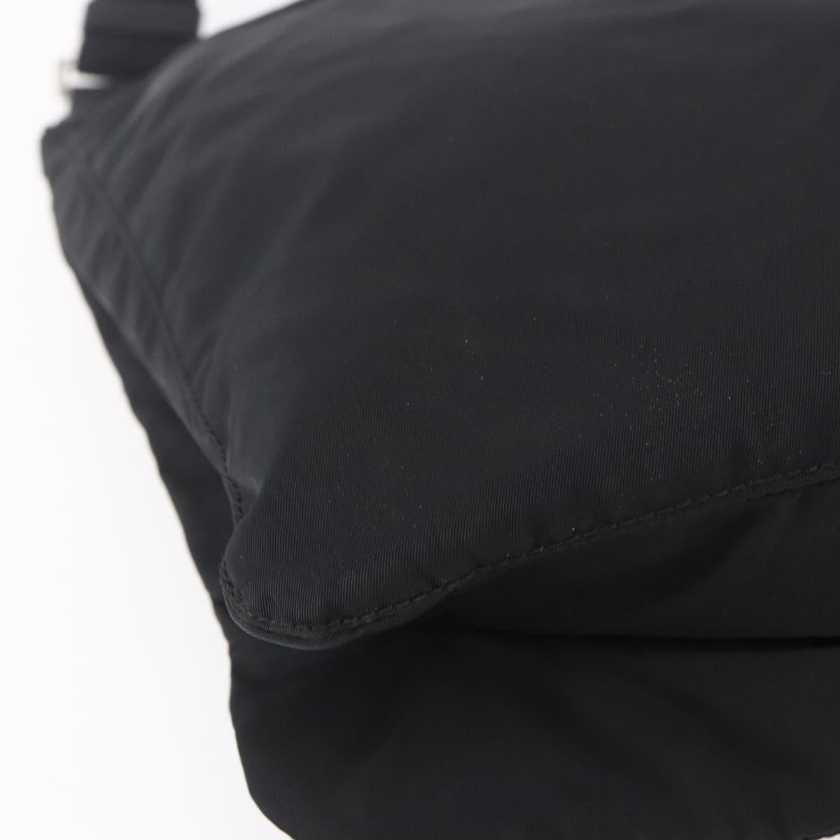 Prada Zip Messenger Quilted Tessuto Black Nylon Shoulder Bag Bag