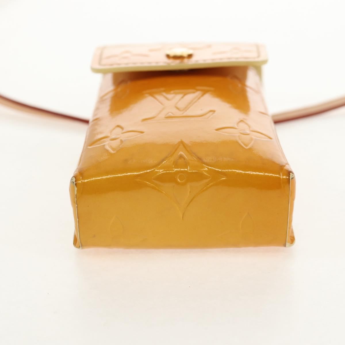 Louis Vuitton Walker Cigarette Case Holder Monogram Vernis Yellow Patent_Leather Clutche & Pouche Bag