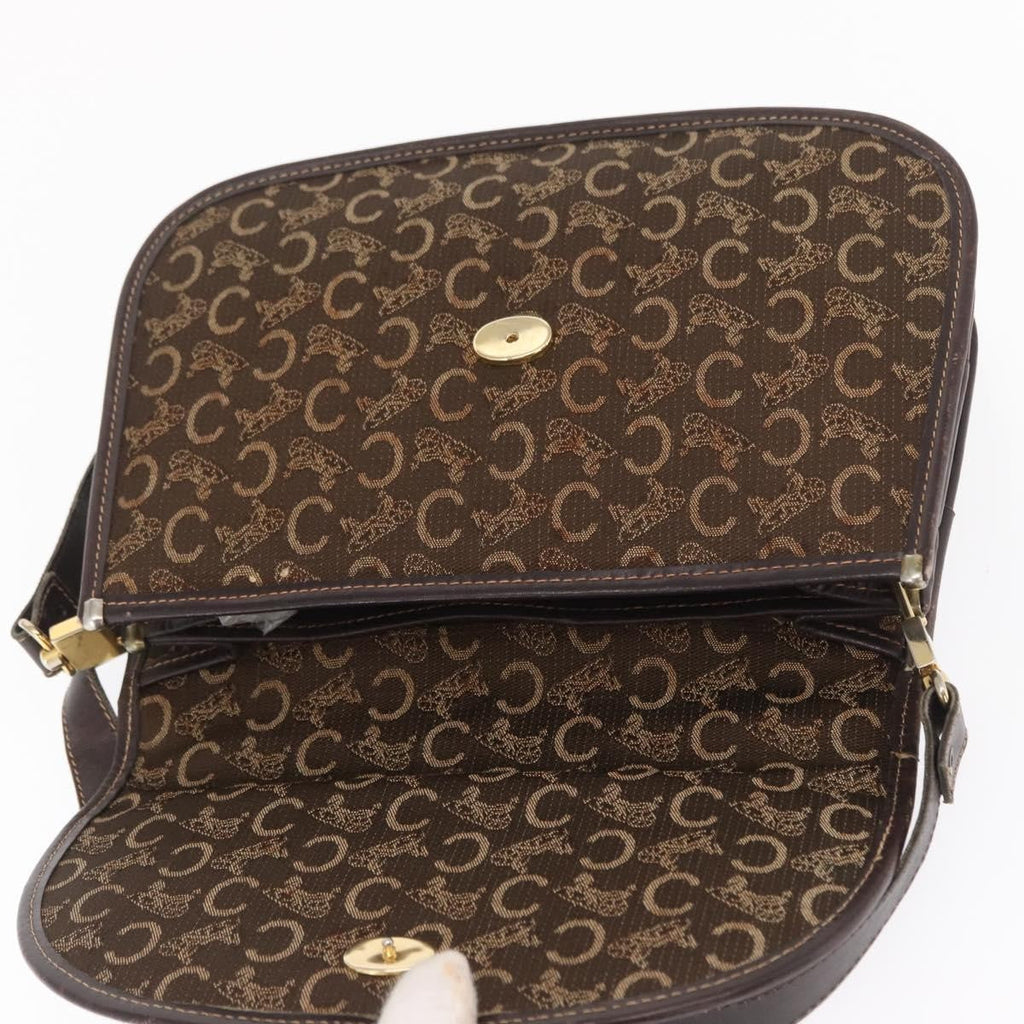 Celine C Sulky Shoulder Bag Canvas Brown Canvas Shoulder Bag Bag