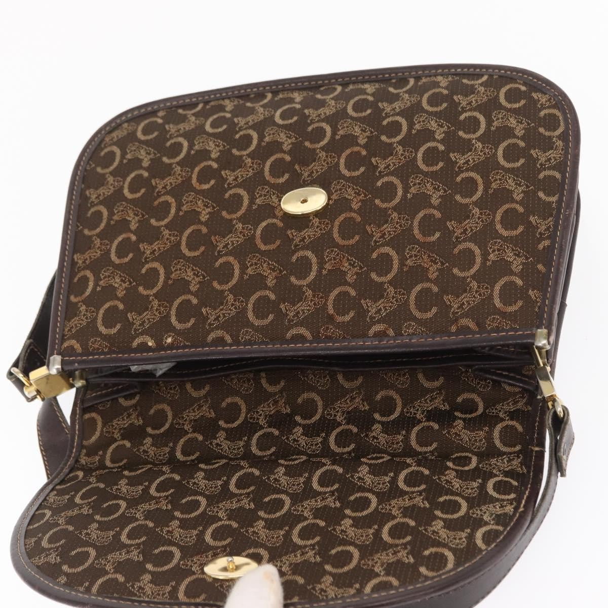 Celine C Sulky Shoulder Bag Canvas Brown Canvas Shoulder Bag Bag