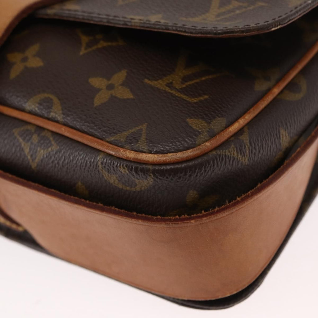 Louis Vuitton Cartouchiere Handbag Monogram Canvas Brown Canvas Shoulder Bag