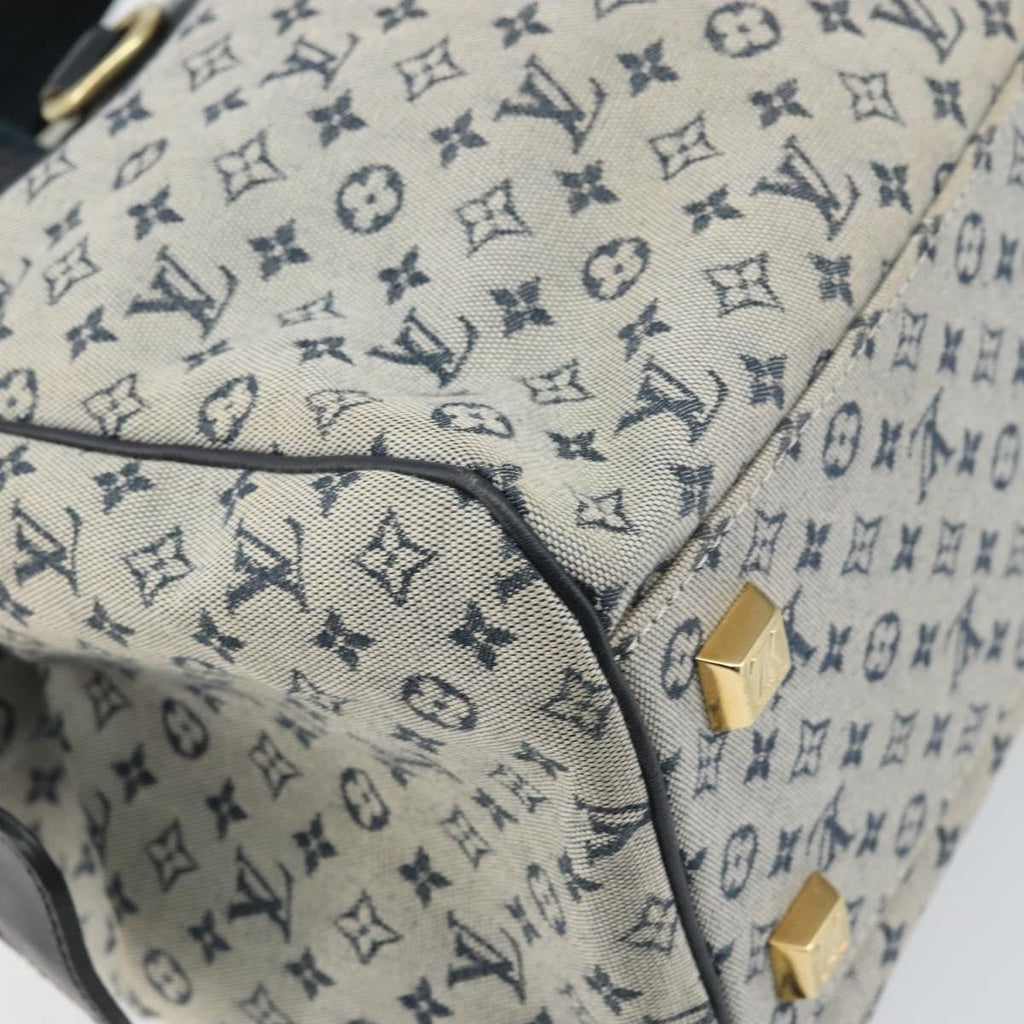 Louis Vuitton Josephine Handbag Mini Lin Blue Canvas Handbag