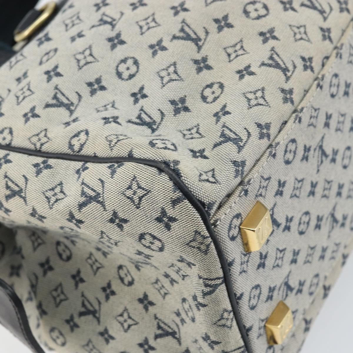 Louis Vuitton Josephine Handbag Mini Lin Blue Canvas Handbag