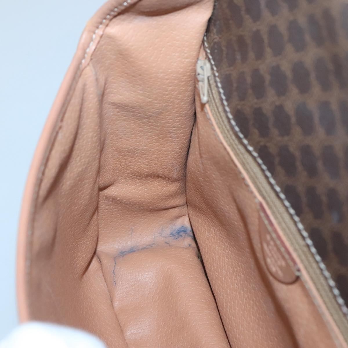 Celine Vintage Macadam Shoulder Bag Canvas And Leather Brown Canvas Shoulder Bag Bag