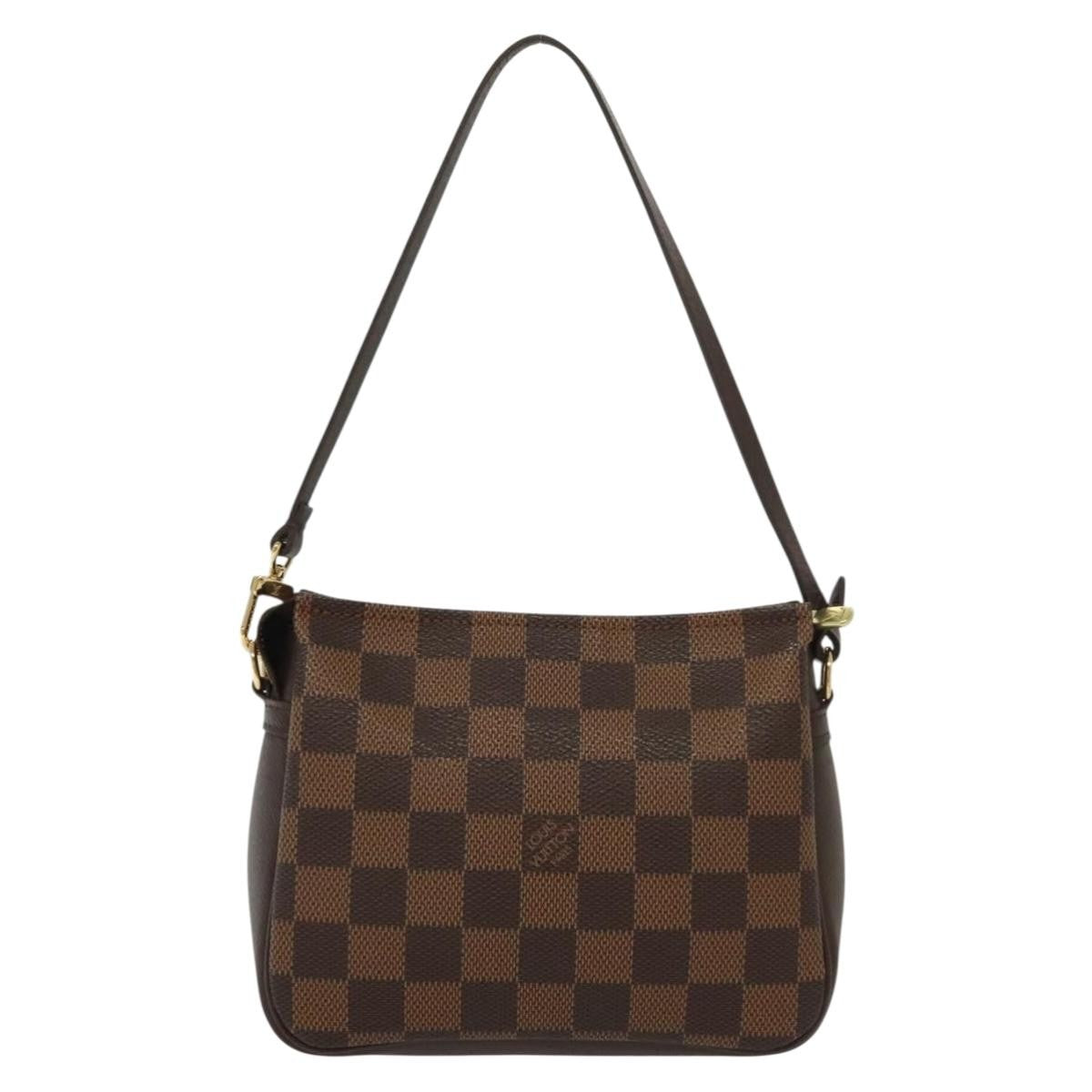 Louis Vuitton Trousse Make Up Bag Damier Canvas Brown Canvas Shoulder Bag