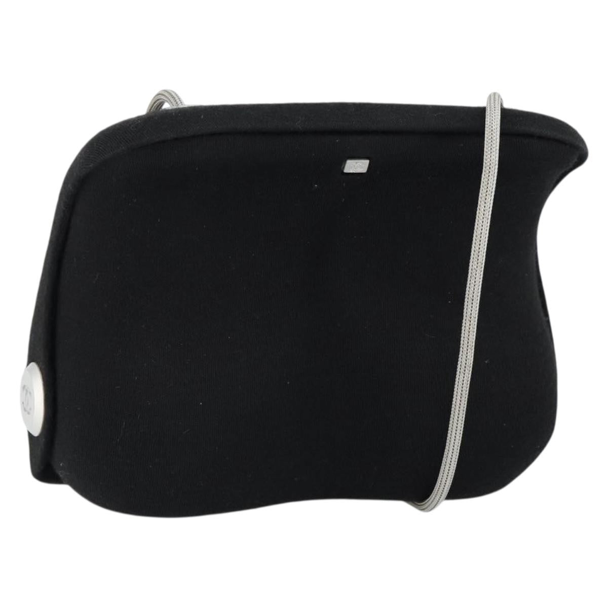 Chanel Millennium Shoulder Bag Jersey Black Cotton Shoulder Bag Bag