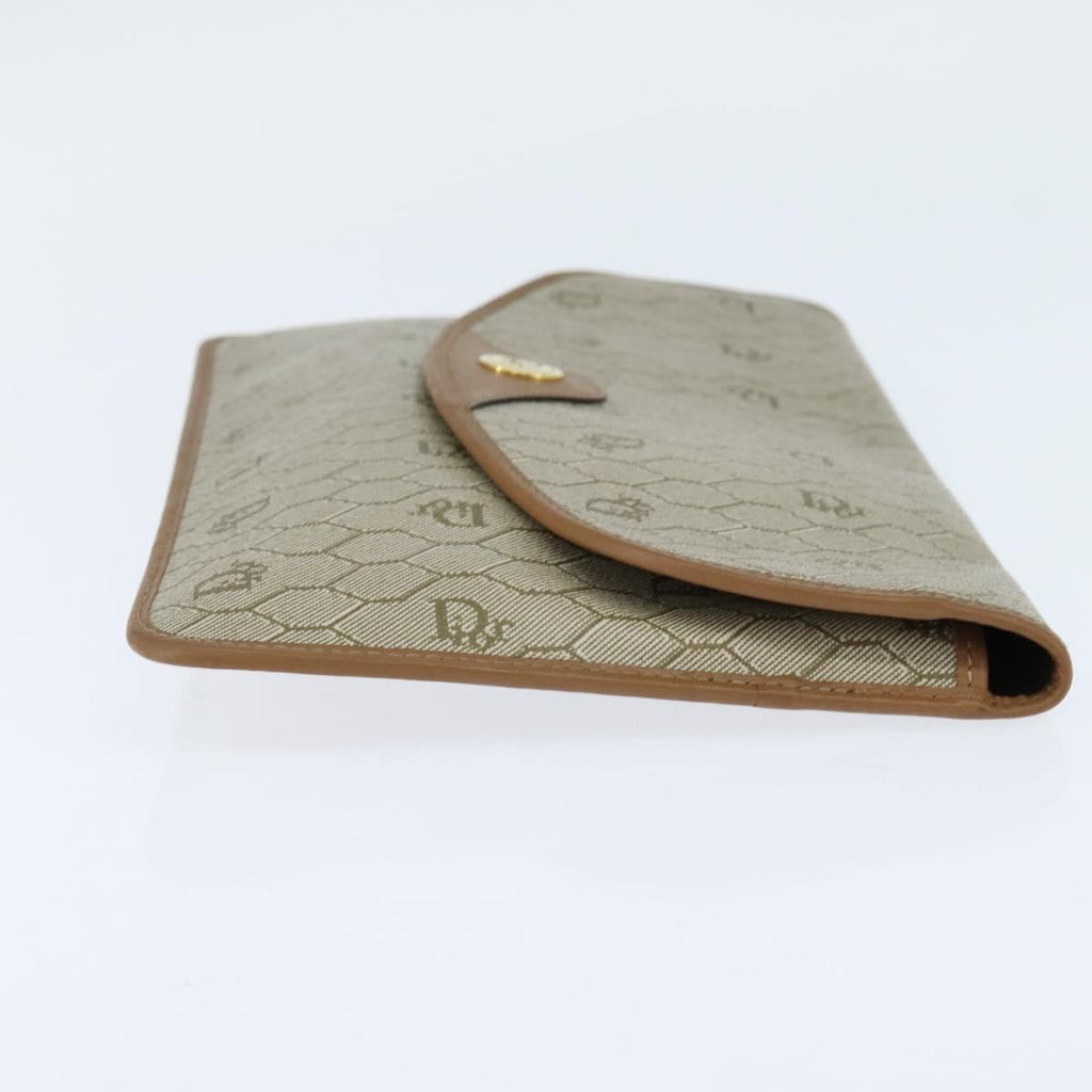 Christian Dior Vintage Honeycomb Clutch Canvas Beige Canvas Clutche & Pouche Bag (Pre-Owned)